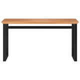 Desk 140x45x75 cm Solid Teak Wood - Front View