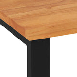Desk 140x45x75 cm Solid Teak Wood - Rear View
