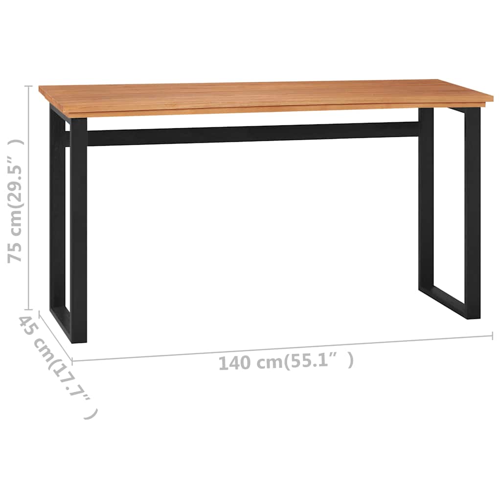 Desk 140x45x75 cm Solid Teak Wood