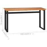 Desk 140x45x75 cm Solid Teak Wood