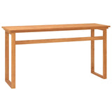 Desk 140x45x75 cm Solid Teak Wood - Side View