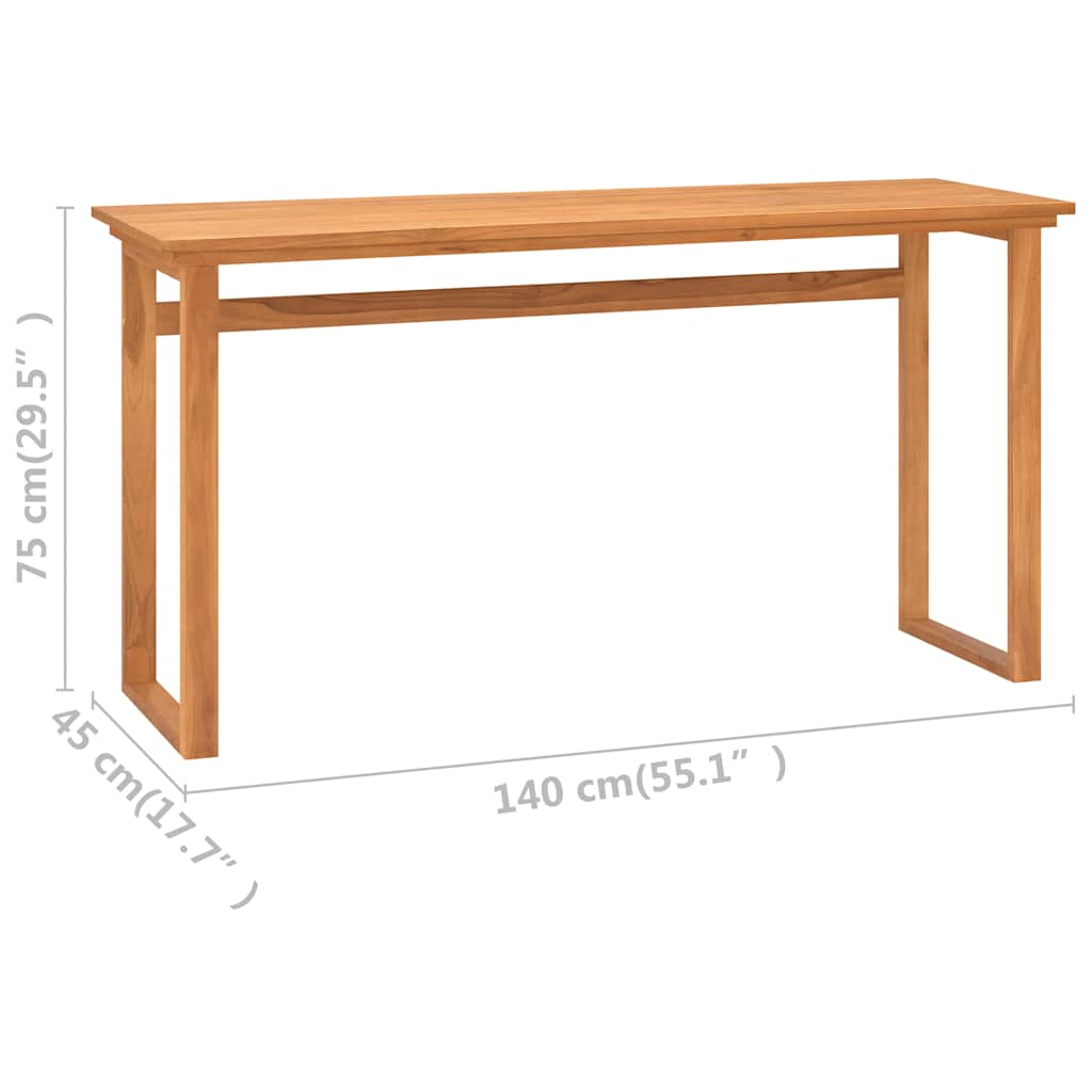 Desk 140x45x75 cm Solid Teak Wood
