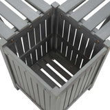 Garden Corner Bench with Planter 117cm Solid Acacia Wood Grey - Extra Image