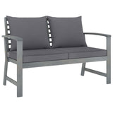4 Piece Garden Lounge Set with Cushions Solid Acacia Wood - Side View