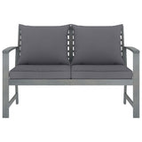 4 Piece Garden Lounge Set with Cushions Solid Acacia Wood - Top-Down View