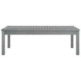 Coffee Table 100x50x33 cm Grey Solid Acacia Wood - Front View