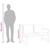 Garden Bench 114.5 cm with Dark Grey Cushion Solid Acacia Wood - Low Angle