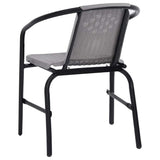 Garden Chairs 2 pcs Plastic Rattan and Steel 110 kg