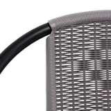 Garden Chairs 2 pcs Plastic Rattan and Steel 110 kg