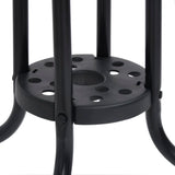 Garden Table Black 70x70x70 cm Steel