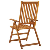 Garden Reclining Chairs 3 pcs Solid Acacia Wood - Top-Down View