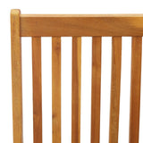Garden Reclining Chairs 3 pcs Solid Acacia Wood - Rear View