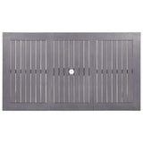 Garden Table Grey Wash 140x80x74 cm Solid Acacia Wood - Top-Down View
