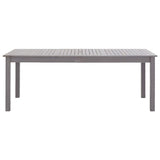 Garden Table Grey Wash 200x90x74 cm Solid Acacia Wood