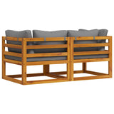 Sectional Corner Sofas 2 pcs with Cushions Dark Grey