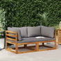 Sectional Corner Sofas 2 pcs with Cushions Dark Grey