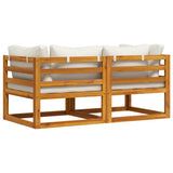 Sectional Corner Sofas 2 pcs with Cushions Cream White