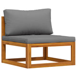 3 Piece Garden Lounge Set with Cushions Solid Acacia Wood - 45-Degree Angle