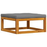 3 Piece Garden Lounge Set with Cushions Solid Acacia Wood - Rear View