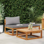 3 Piece Garden Lounge Set with Cushions Solid Acacia Wood