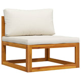 2 Piece Garden Sofa Set with Cushion Solid Acacia Wood