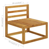 2 Piece Garden Sofa Set with Cushion Solid Acacia Wood