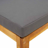 Sectional Corner Sofa & Dark Grey Cushion Solid Acacia Wood