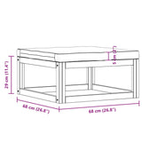 Footrest with Dark Grey Cushion Solid Acacia Wood - Extra Image