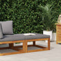 Footrest with Dark Grey Cushion Solid Acacia Wood