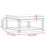 Footrest with Cream White Cushion Solid Acacia Wood