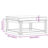 Footrest with Cream White Cushion Solid Acacia Wood - Extra Image