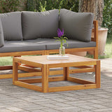 Coffee Table 68x68x29 cm Solid Acacia Wood - Side View