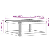 Coffee Table 68x68x29 cm Solid Acacia Wood - Extra Image