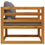 Garden Chair with Dark Grey Cushions Solid Acacia Wood
