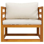 Garden Chair with Cream Cushions Solid Acacia Wood