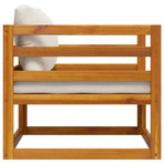 Garden Chair with Cream Cushions Solid Acacia Wood