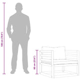 Garden Chair with Cream Cushions Solid Acacia Wood - Extra Image