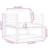 Garden Chair with Cream Cushions Solid Acacia Wood - Extra Image