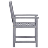 Garden Chairs 4 pcs Solid Acacia Wood Grey - Top-Down View