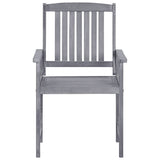 Garden Chairs 4 pcs Solid Acacia Wood Grey