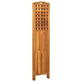 3-Panel Room Divider 121x2x170 cm Solid Acacia Wood - Top-Down View