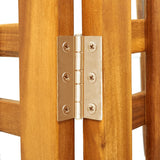 3-Panel Room Divider 121x2x170 cm Solid Acacia Wood - Rear View