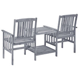 Garden Chairs with Tea Table 159x61x92 cm Solid Acacia Wood - Top-Down View