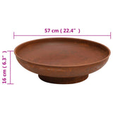 Fire Pit 57 cm Steel - Close-Up Angle
