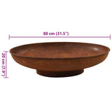 Fire Pit 80 cm Steel - 45-Degree Angle