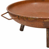 Fire Pit 67.5x58x22.5 cm Steel - Rear View
