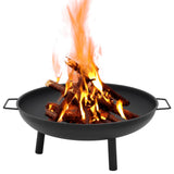 Fire Pit 67.5x58x22.5 cm Steel - Front View