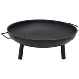 Fire Pit 67.5x58x22.5 cm Steel - Side View