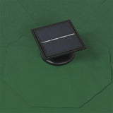 Wall-mounted Garden Parasol with LEDs 300 cm Green - Rear View