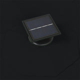Wall-mounted Garden Parasol with LEDs 300 cm Black